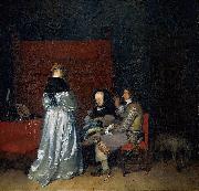 Gerard ter Borch the Younger Three Figures conversing in an Interior, known as The Paternal Admonition France oil painting artist